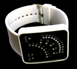 LED hodinky 29 diod bílé