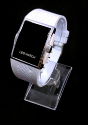 LED hodinky bílé