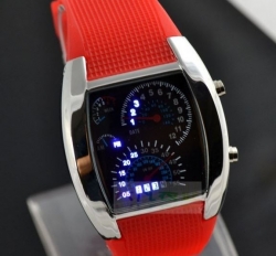 LED hodinky Racer - červené