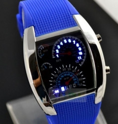 LED hodinky Racer - modré