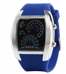 LED hodinky Racer - modré