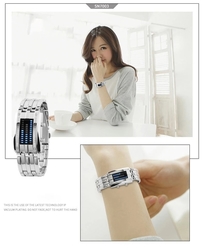 LED Navy 28 silver Women - modré diody 